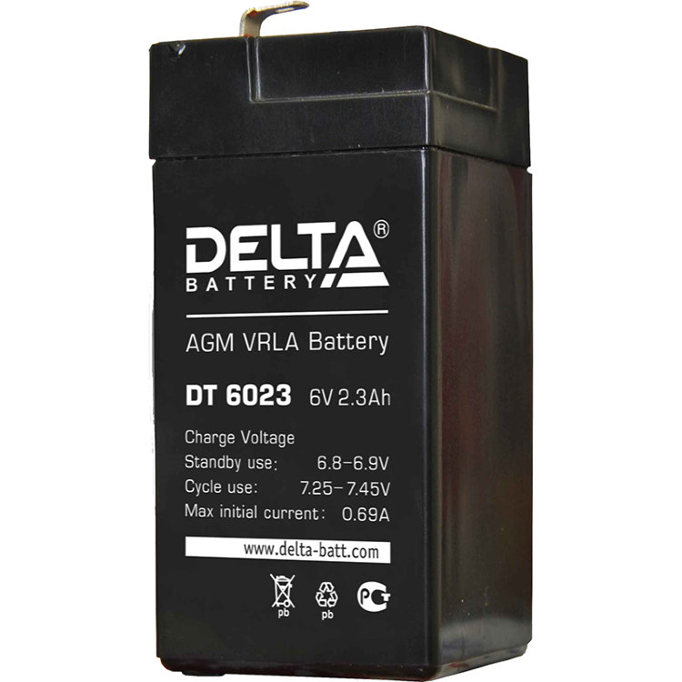 Аккумулятор Delta DT 6023 (75)